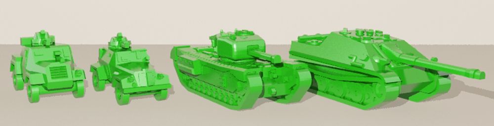 Diger Maket ve Modeller HOBART 3D Bask Satlk O-0083 1/100 Askeri Aralar Seti