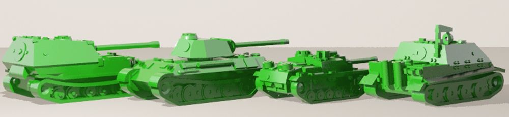 Diger Maket ve Modeller HOBART 3D Bask Satlk O-0085 1/100 Askeri Aralar Seti