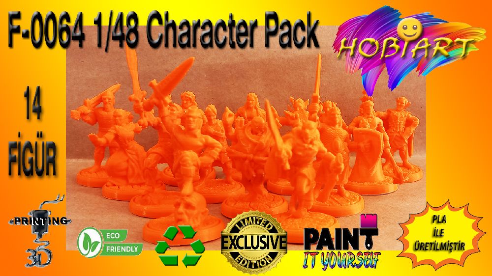 Oyunlar, Oyuncaklar HOBART 3D Bask Satlk F-0064 1/48 Character Pack