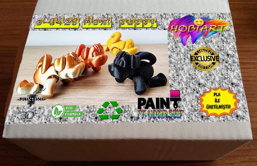 Oyunlar, Oyuncaklar HOBART 3D Bask Satlk O-0429 Flexi Puppy (Kuu Kuu)
