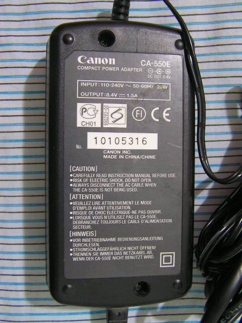 Video Kamera Satlk Canon Ca-550E Kamera arj Adaptr