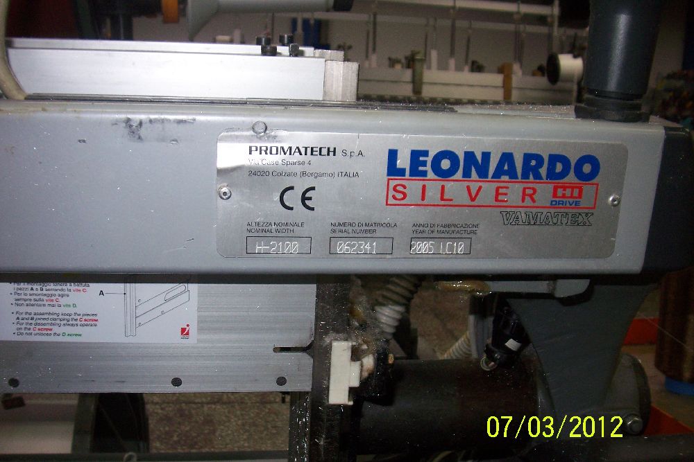 Dokuma Makina, Tezgahlar TALYAN LEONARDO SLVIR HD Satlk 210 CM  LEONARDO   SLVIR ( HD  2005 MODEL ARMLL