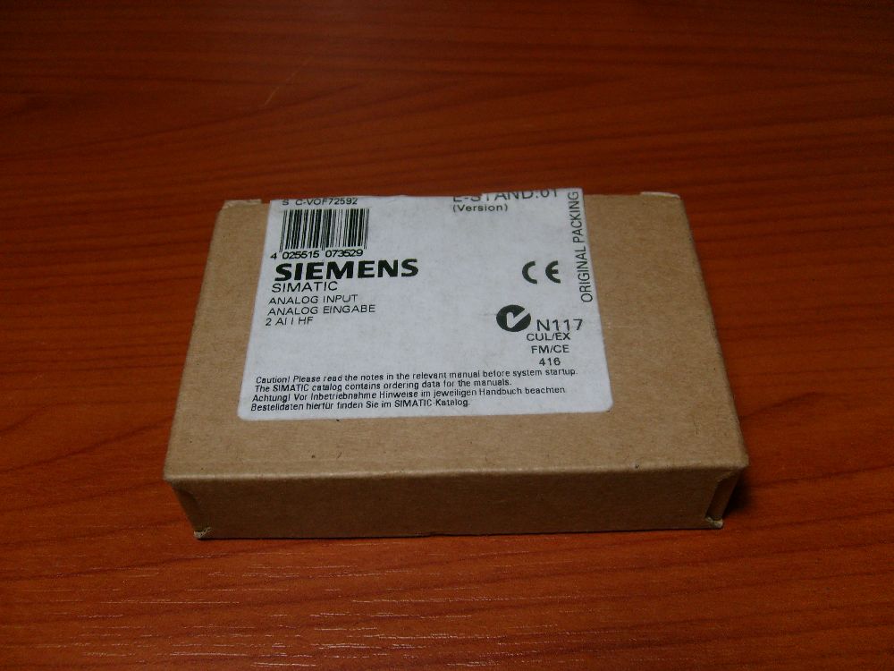 Dier Elektrik Malzemeleri Siemens Satlk SIMATIC ET200S 2AI HF 6ES7 134-4MB02-0AB0 PLC