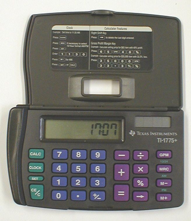 Hesap Makinesi Satlk Texas Instruments TI-1775+ Hesap Makinas + Saat