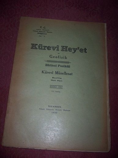 Kaynak Kitaplar Krevi trigonometri Eski ders kitab Satlk Ders kitab - basm yl  1935