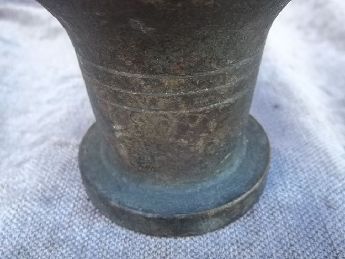 Antika koleksiyonluk sarmsak dvecei bronz havan