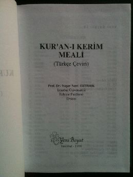 Kur'an- Kerim Meali-Yaar Nuri ztrk-1998