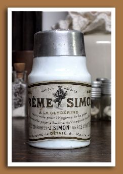 Creme Simon (1860) Antika krem kavanozu