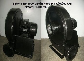 3 Kw 4 Hp 3000 Devir 4500M3 Krk Fan