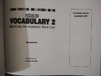 Focus on vocabulary 2