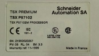 Schneider Modicon Tsxp57102 Processor Premium