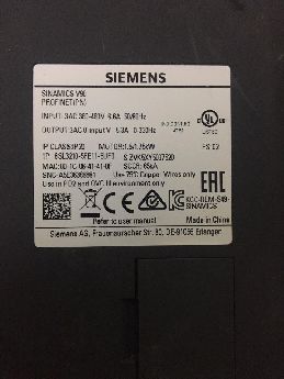 Siemens Snamcs V90 6Sl3210-5Fe11-5Uf0 1.5/1.75kw