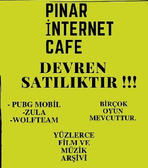 Devren Satlk nternet Cafe