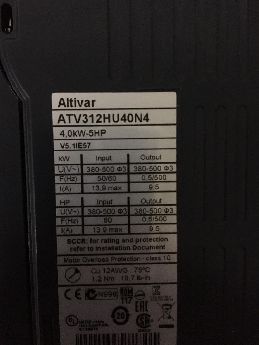 Schneider Altivar Atv312Hu40N4 4.0 Kw