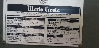 Mario Crosta 2.40 En ift Tanbur ardon Makinesi