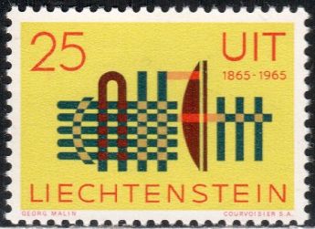Liechtenstein 1965 Damgasz Uluslar Aras Telekomi