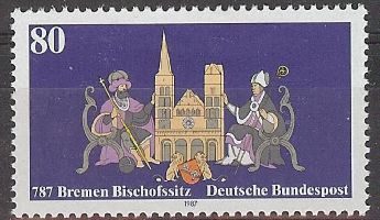 Almanya (Bat) 1987 Damgasz Bremen Piskoposluk Ev