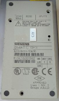 6Av3503-1Db10,Siemens Simatic Op3,Hmi Operatr pan