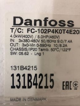 Danfoss Fc102 4.0Kw