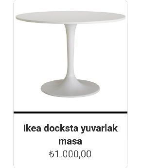 Ikea masa kullanilmamis