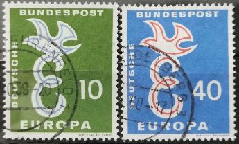 Almanya (Bat) 1958 Damgal Avrupa Cept Serisi