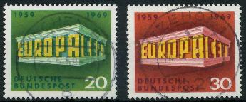 Almanya (Bat) 1969 Damgal Avrupa Cept Serisi