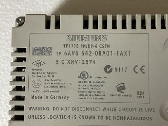 Siemens Tp 177B Touch Panel 6Av6 642-0Ba01-1Ax1