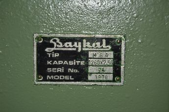 Baykal 1260x2,5 mm Motorlu Giyotin Makas