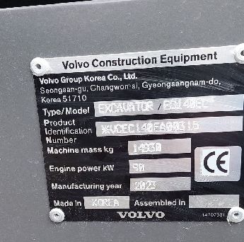 2023 Volvo Ec 140 El-@ Blue-Sistemli Sfr Mak