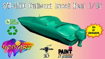Sm-0210 Outboard Speed Boat 1/48