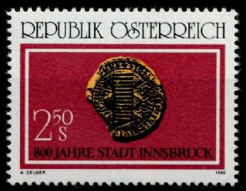 Avusturya 1980 Damgasz nnsbruck ehrinin 800.Y
