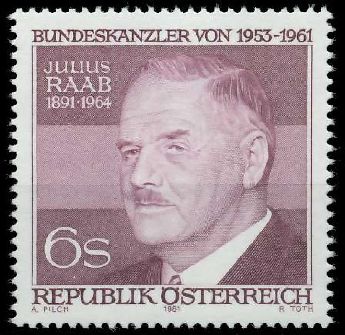 Avusturya 1981 Damgasz Julius RaabIn Doumunun 9