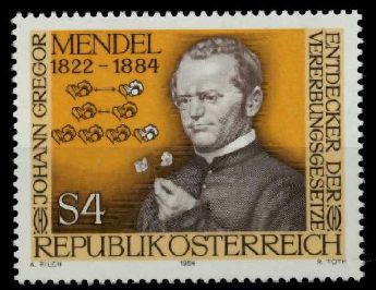 Avusturya 1984 Damgasz Johan Gregor Mendeln l