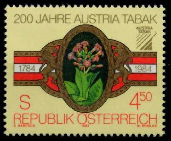Avusturya 1984 Damgasz Avusturya TabakIn 200.Yl