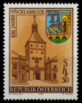 Avusturya 1984 Damgasz VcklabruckUn 850.Yl Se