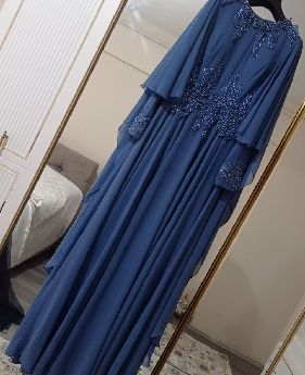 mavi nian abiye elbise 