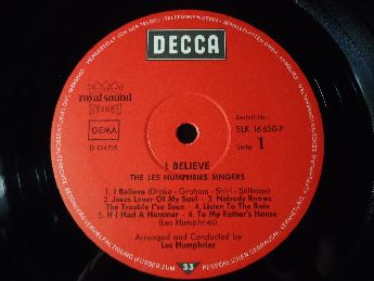 I Believe -The Les Humphries Singers Lp Temiz