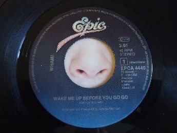 Wham - Wake me up Before You Go Go 45'lik Tertemiz