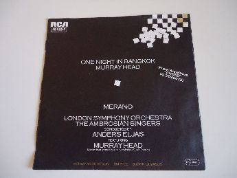 Murray Head - One Night in Bangkok 45'lik Tertemiz