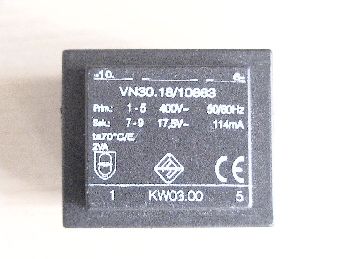 400 volt / 17,5 volt trafo Vn30.18/10863