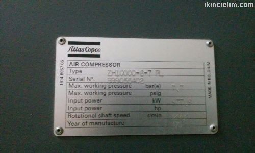 Atlas Copco Kompresr Zh 10000-6-7 Pl