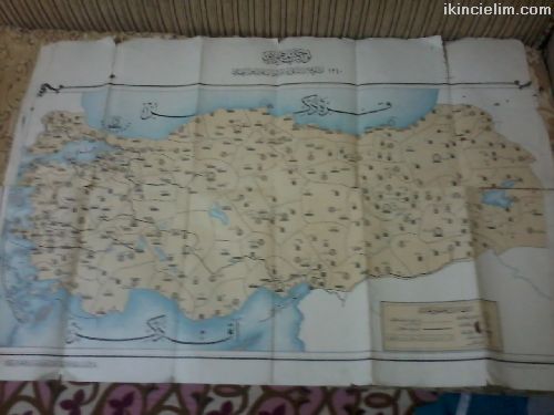 Osmanlca  yazl  trkiye  haritas