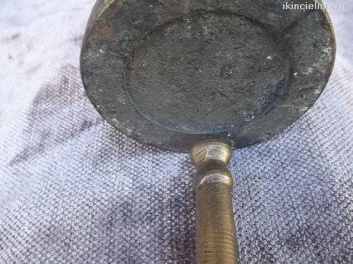 Antika koleksiyonluk sarmsak dvecei bronz havan