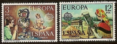 spanya 1976 Damgasz Avrupa Cept Serisi