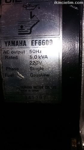 Yamaha 6.6 kva Temiz Benzinli Jeneratr