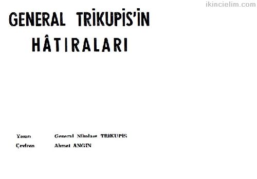Yunan General Trikupis n Hatralar