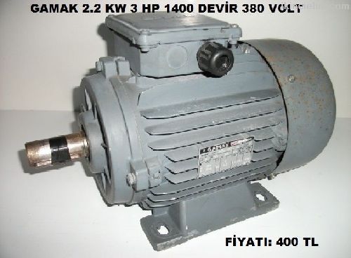 2.2 Kw 3 Hp 1400 Devir Elektirik Motoru