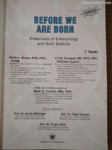 Embriyoloji ve Doum defektlerinin temelleri