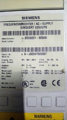 Siemens simovert Frequenzumrichter 6Sa8821-8Eb40