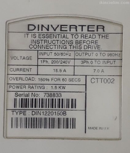 Dnverter Dn1220150B 1.5 Kw